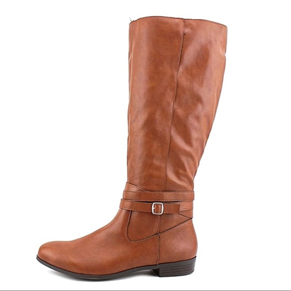 Style & Co Fridaa Knee High Barrel Boots Brown - Picture 2 of 9